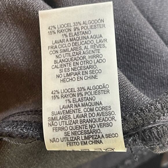 Ellie Tahari Azella Black coated denim waxed skinny jean Legging 6 - Picture 6 of 8